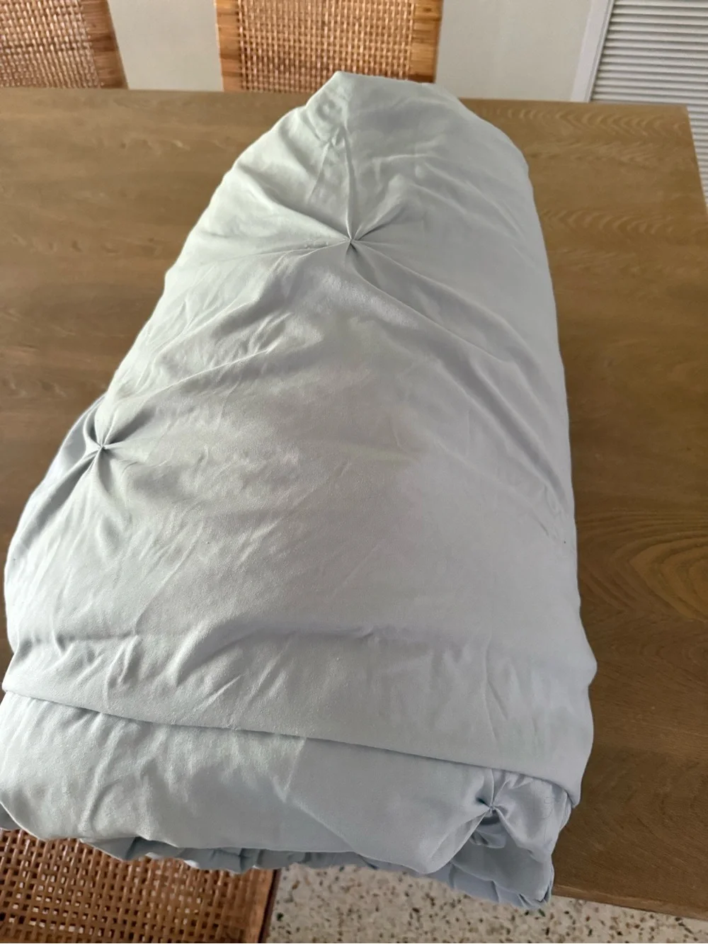 Sanctuary Light Gray Tufted Comforter
